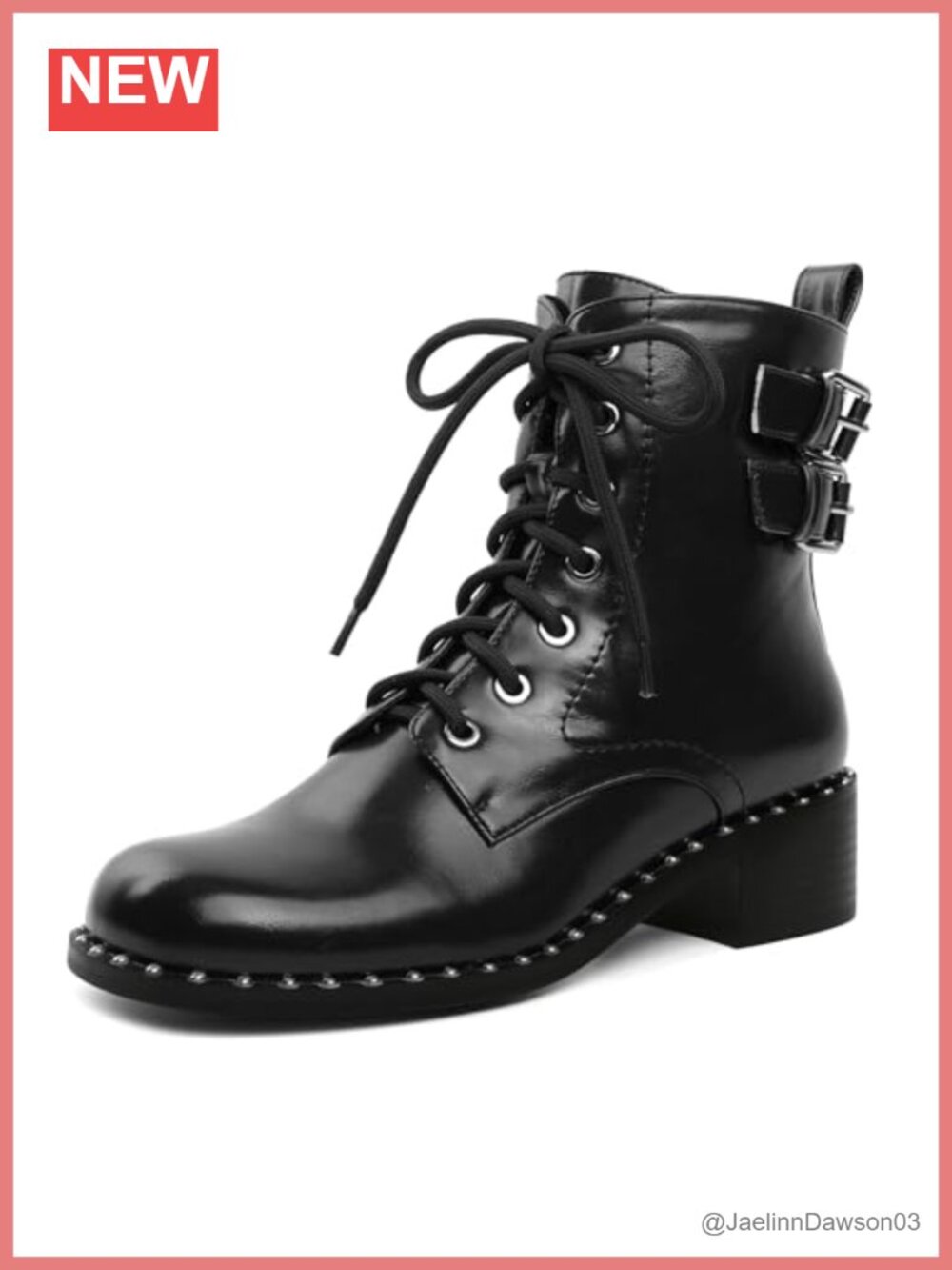 Womens Combat Boots Faux Leather Platform Ankle Goth Punk Motorcycle Shoes